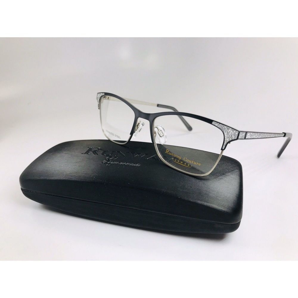 New Designer Inspired Runway Couture RCE-293 Charcoal Eyeglasses 49mm w/Case